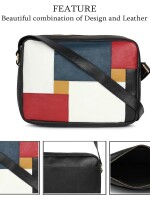 DIFFUSE MULTICOLOR UNISEX CROSSBODY LEATHER SLING BAG