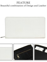 NESH | IVORY POCHETTE | WHITE LEATHER ZIPPER WALLET