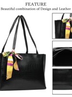 Midnight black nesh everyday tote bag, the bags made with dense thread and exquisite workman ship