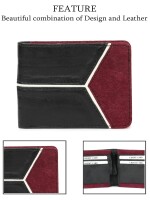 INK GARNET | GENUINE LEATHER MEN'S BIFOLD WALLET