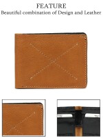 Amber | nesh | genuine leather men's bifold wallet