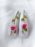 Beautiful, Exclusive, hand embroidered, hair clip in soft fabric for kids