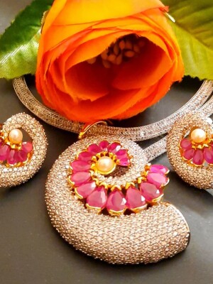 Ruby blush glamorous jewelry set