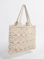 MACRAME Handmade Straw Bag Travel Beach Fishing Net Handbag Shopping Woven Shoulder Bag for Women