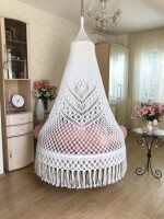 Macrame Boho Dimond Bich Swing Hammock Chair for Adults & Kids TOPW13