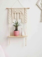 Macrame Wall Hanging Shelf, Cotton Rope