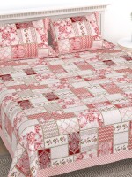 Double pure cotton bedsheet with 2 matching pillow covers