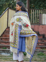 Traditional madhubani cotton dupatta