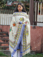 Traditional madhubani cotton dupatta