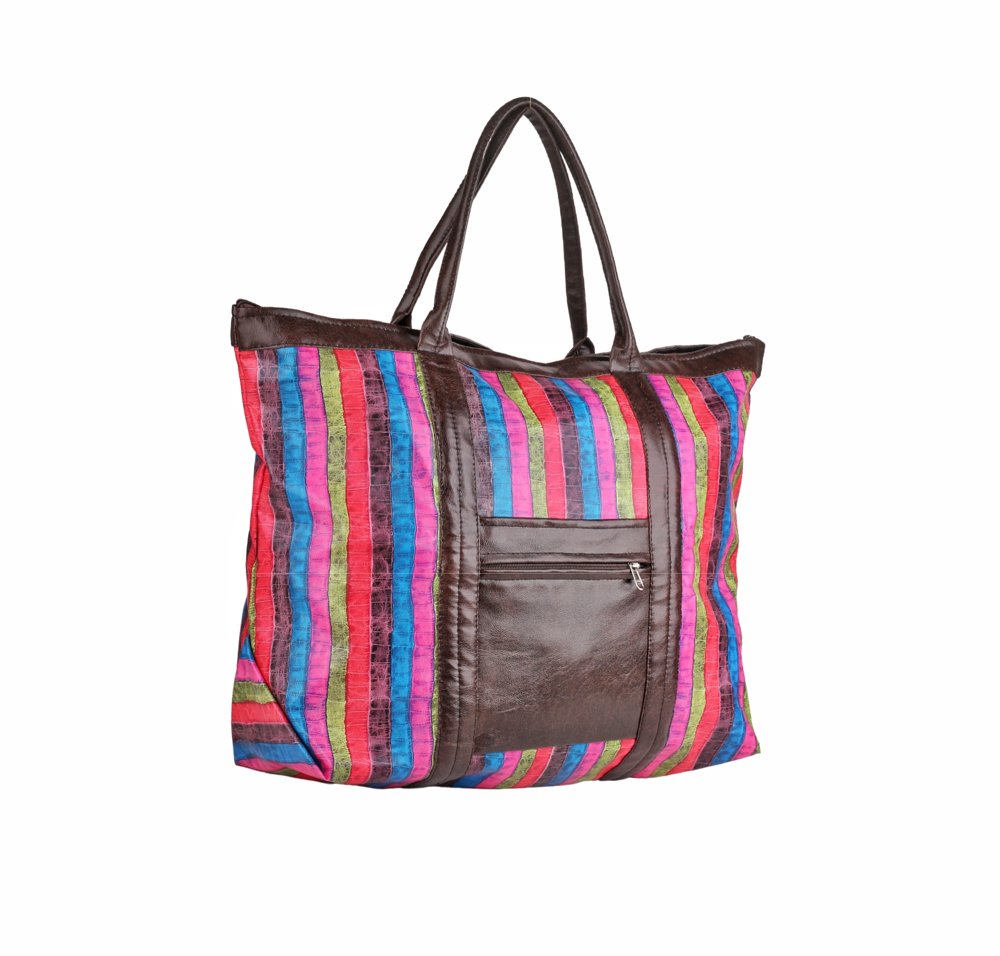 Shoulder Leather Bag Multicolored Bag Leather Colorful Women 