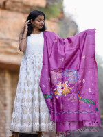 Beautiful design munga silk pattachitra haindpainted dupatta