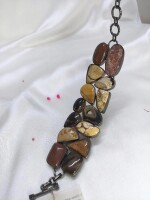 Natural Stone Brown Statement Bracelet