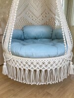 Macrame Boho for Diamond Swing Hammock Chair for Adults & Kids TOPW13-Sky Blue