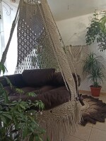 Macrame Double Butterfly Swing Chair for Adults & Kids, Macrame Swing Hammock Chair for Adults & Kids Large with 3 Pillow and Mattress, Hammock Chair