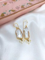 Baroque pearl beautiful dangle earrings