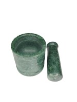 Green Marble Mortar & pestle/Imam Dasta/okhali musal/kundi/khallad/kharal musli - 3"