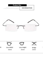 Rectangular spectacle frame for men and women