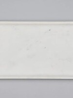 MBSC Rectangle Shape White Marble Tray for Bathroom, Kitchen Serving, Dining Table Decoration and Gift (Vanity Platter)