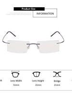 Rectangular spectacle frame for men and women