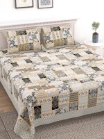 Double pure cotton bedsheet with 2 matching pillow covers