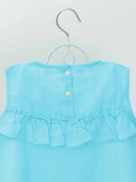 Stylish blue umbrella cotton top