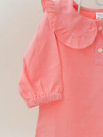 100% cotton yellow frill top for girls