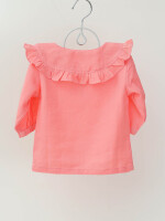 100% cotton yellow frill top for girls