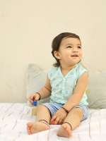 Feather light summer jhabla with cute prints for kids