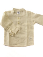 Boys classic 100% cotton half-button shirt