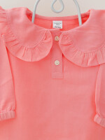 100% cotton yellow frill top for girls