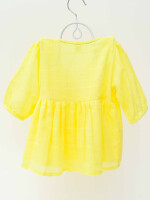 Bright yellow 100% cotton angrakha top