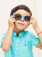 Comfortable blue 100% cotton shirt for boys