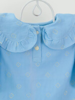 100% cotton yellow frill top for girls