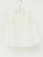 Girls' 100% cotton white umbrella top