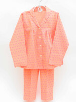 Salmon orange 100% cotton girls nightwear