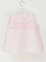 Umbrella pink 100% cotton girls top