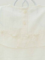 Girls' 100% cotton white umbrella top