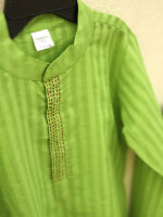 Green 100% cotton kurta pajama for little kids