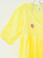 Bright yellow 100% cotton angrakha top