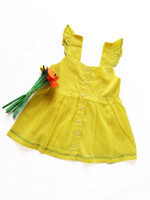 Soft cotton adjustable button frock for little princess