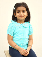 Adorable 100% cotton peter pan collar top for girls