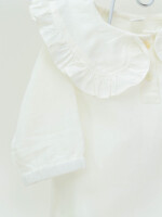 100% cotton yellow frill top for girls