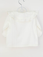 100% cotton yellow frill top for girls