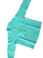 Boys classic 100% cotton half-button shirt