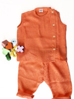 Soft cotton short kurta pajama set for little babies