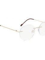 Rimless round computer glasses for men women