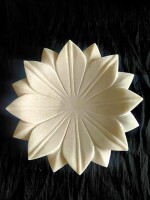 MBSC White Marble Flower Shape Urli (Bowl) for Fruits, Candle Decoration and for Multi Purpose use