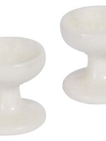 MBSC White Marble Prermium Diyas for Pooja, Temple, Home Set of 2 Pcs