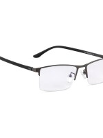 Elegant square specs for men women | blue light blocking | computer glasses | metal half rim frame