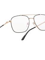 Square blue block full rim men women spectacle frame